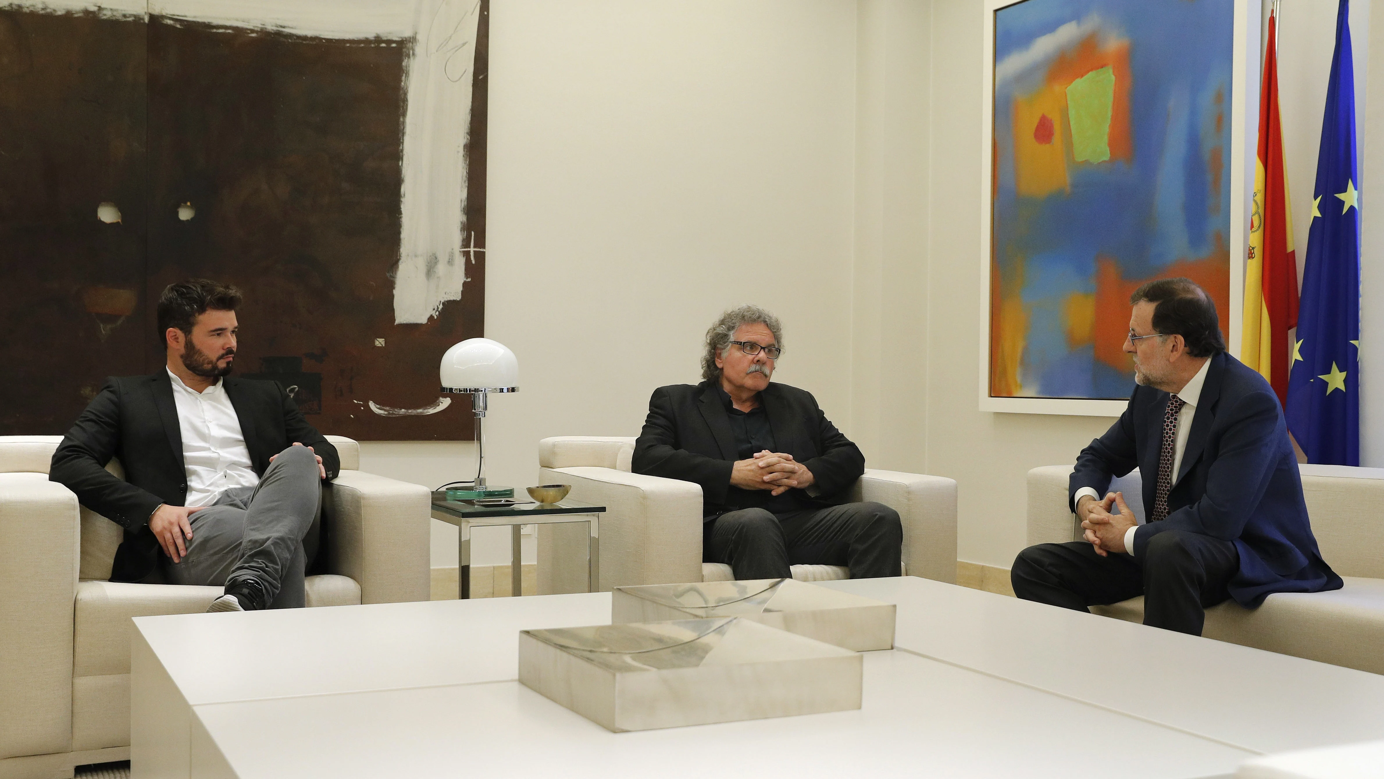 Rajoy reunido con Joan Tardá y Gabriel Rufián 