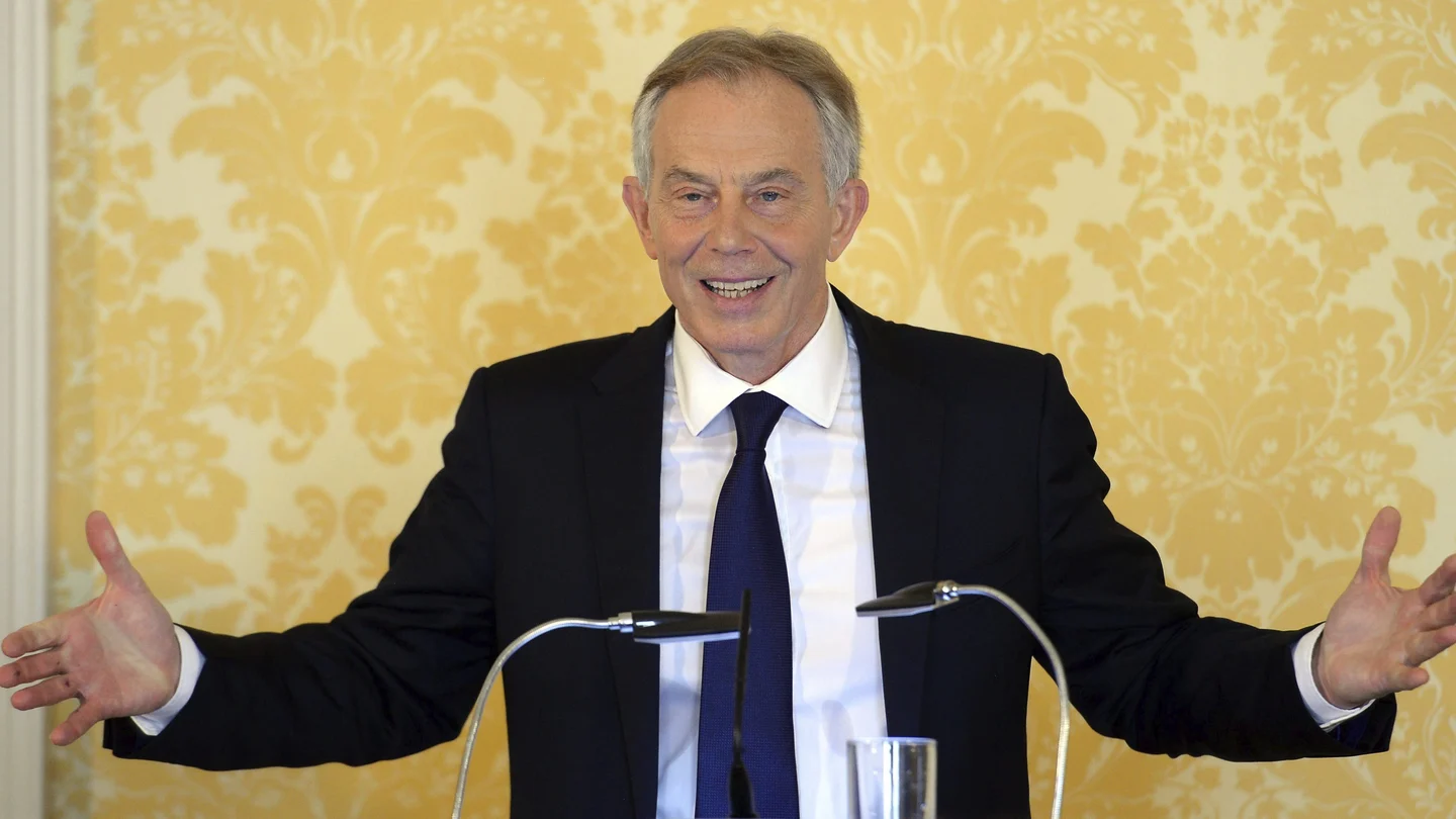 Tony Blair durante una rueda de prensa Tony Blair durante una rueda de prensa