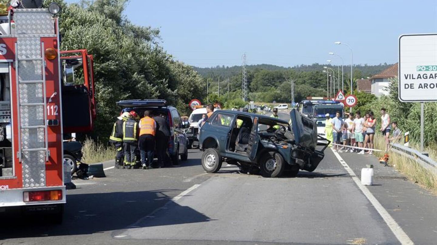 Imagen de un accidente de tr&aacute;fico