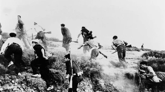 Imagen de archivo de los combatientes en la Guerra Civil española Combatientes en la Guerra Civil española