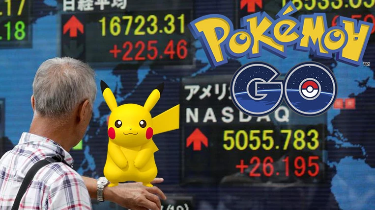 Una foto de la bolsa nipona