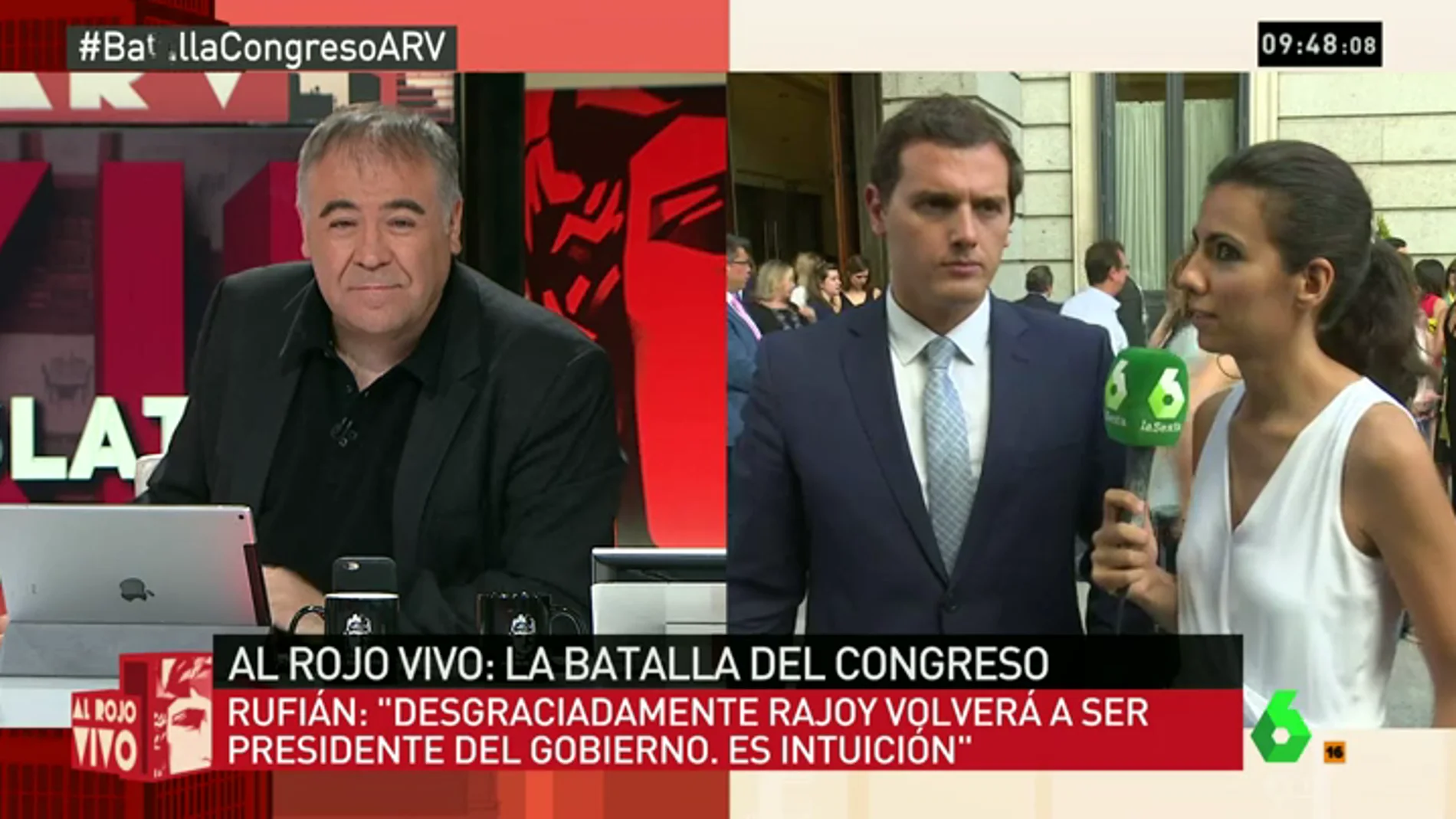 Frame 7.025773 de: Rivera se defiende del acuerdo con el PP: "Propusimos a Patxi López, pero PP y PSOE no quisieron negociar"