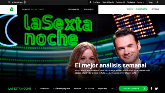 laSexta Noche trae cada s&aacute;bado el mejor an&aacute;lisis de la semana