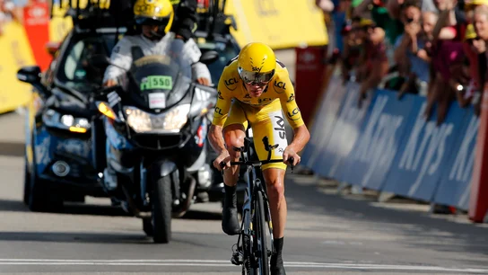 Froome, en acción en la cronoescalada Froome, en acción en la cronoescalada