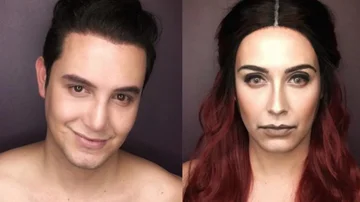 La impresionante transformación de un maquillador en los personajes femeninos de JdT