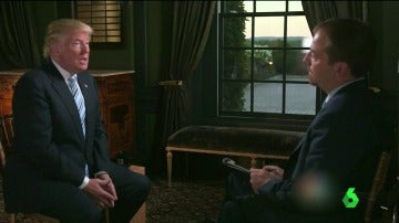 Donald Trump durante una entrevista en la NBC