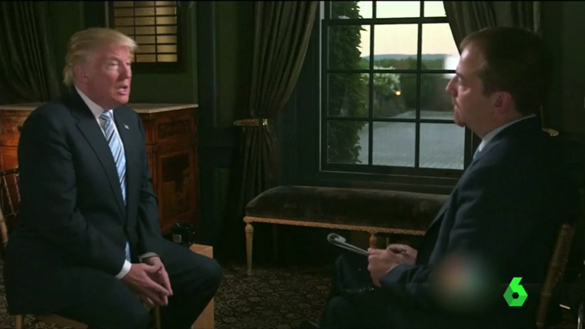 Donald Trump durante una entrevista en la NBC