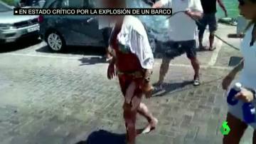 Uno de los heridos tras la explosión en el puerto de Ibiza