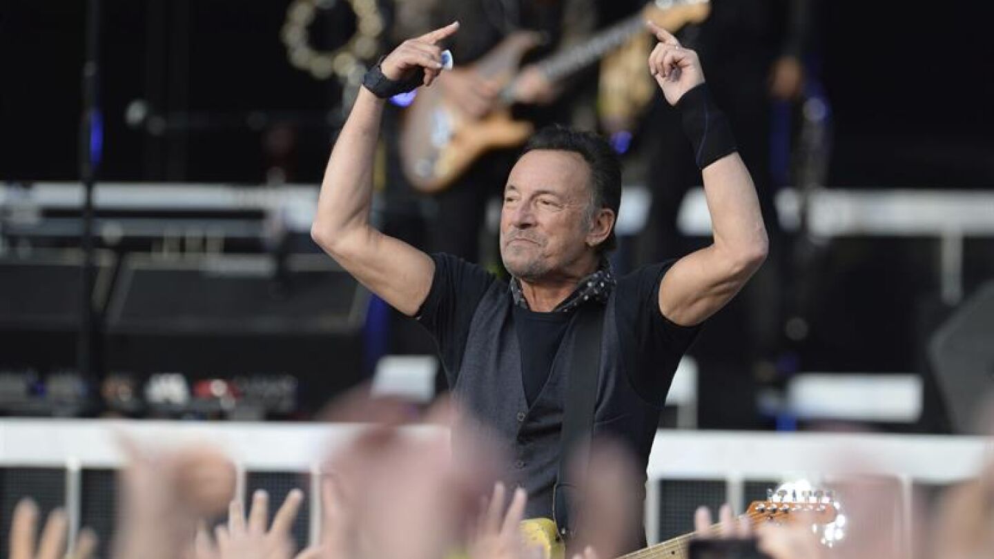 Springsteen durante el concierto ofrecido en M&uacute;nich