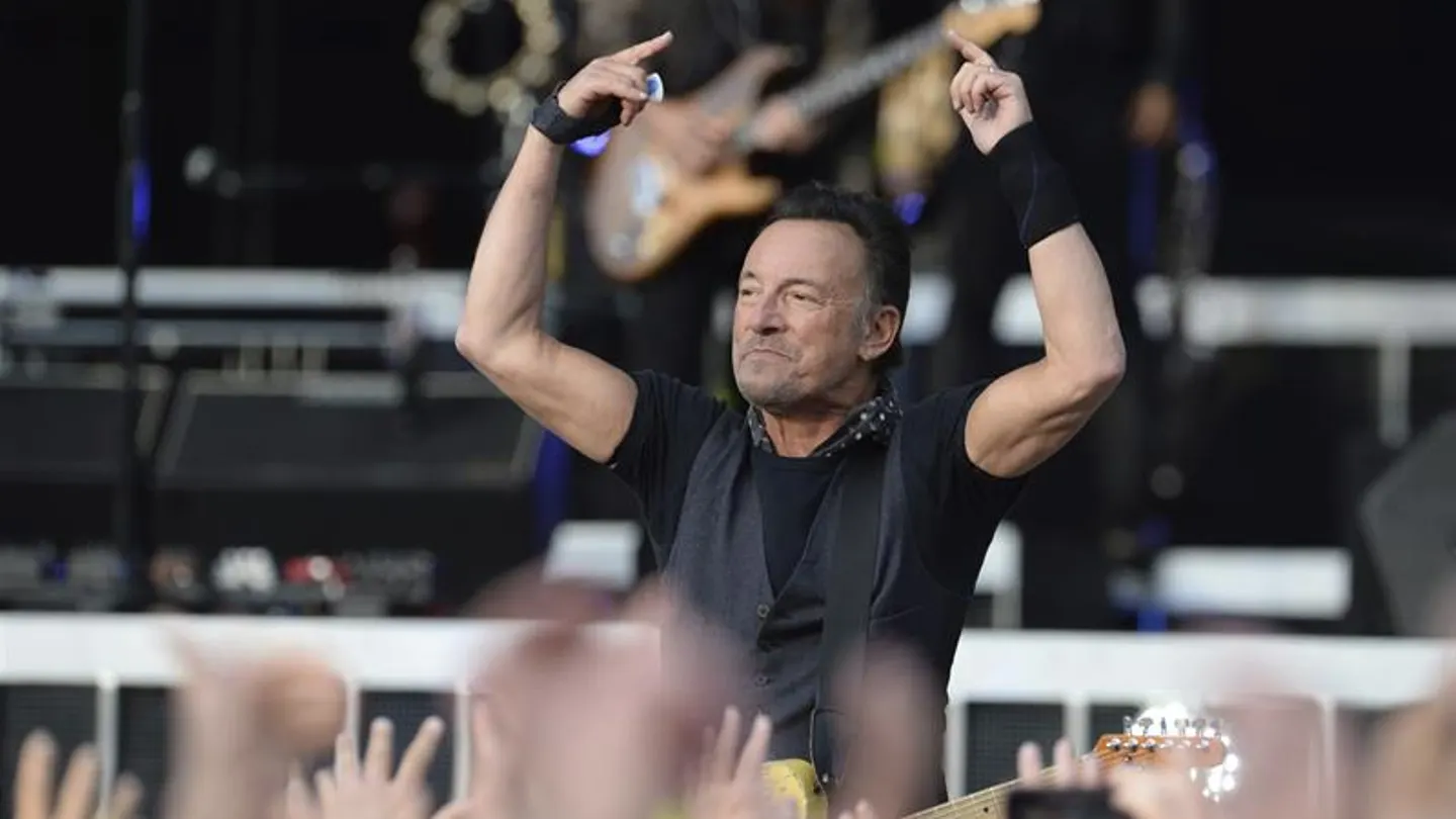Springsteen durante el concierto ofrecido en Múnich Springsteen durante el concierto ofrecido en Múnich