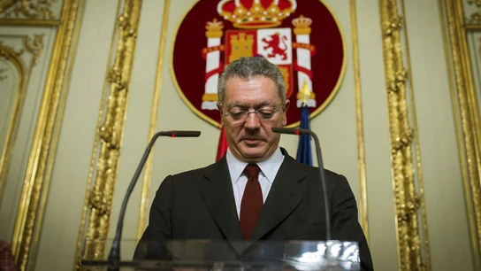 Momento en el que Gallardón presentó su dimisión Momento en el que Gallardón presentó su dimisión