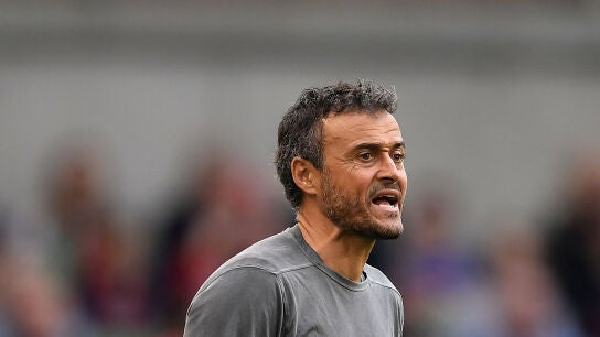 Luis Enrique, durante el amistoso C&eacute;ltic de Glasgow-Barcelona
