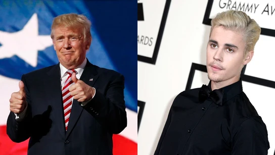 Donald Trump y Justin Bieber Donald Trump y Justin Bieber
