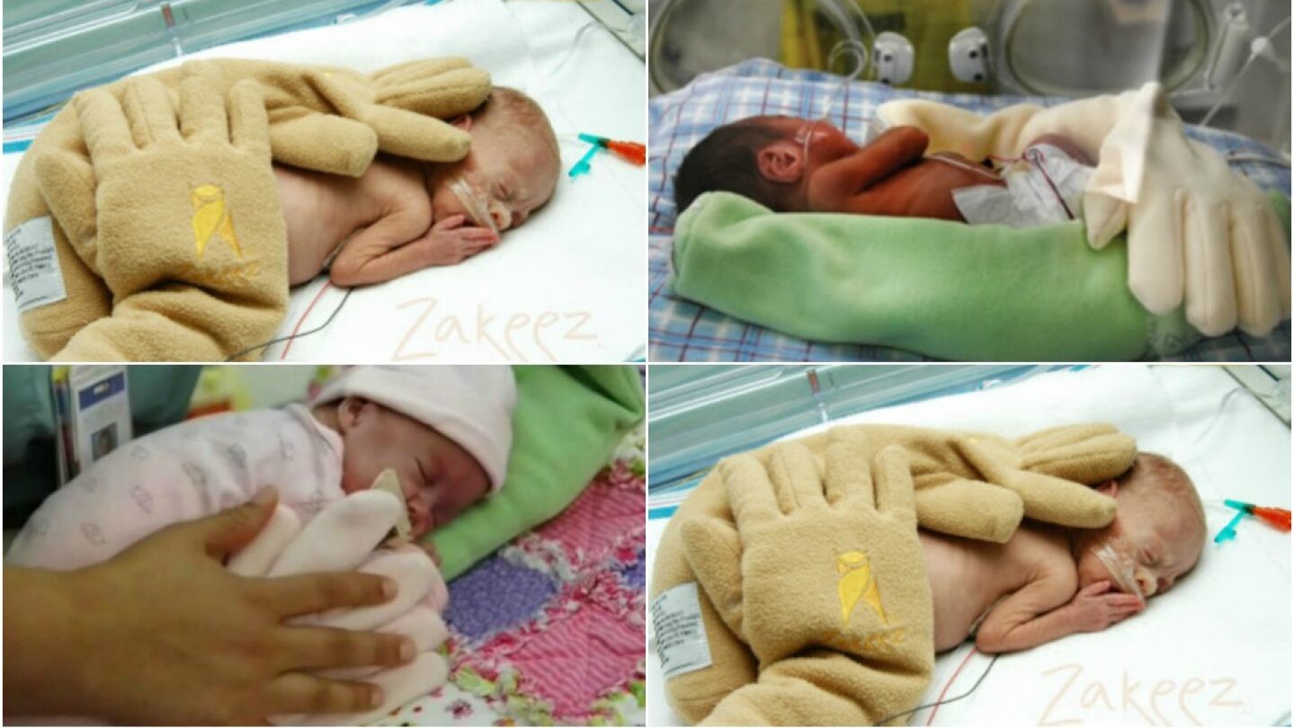 Guantes para beb&eacute;s prematuros