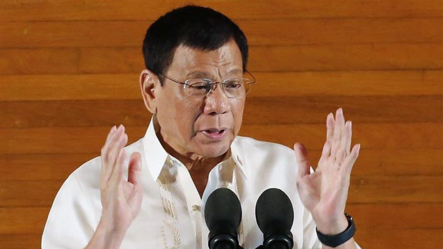 El presidente filipino Rodrigo Duterte. 