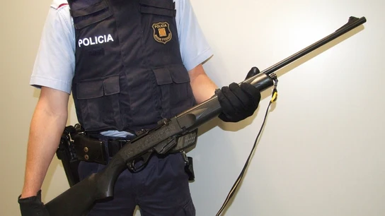 Arma con la que el detenido amenaza a otro conductor Arma con la que el detenido amenaza a otro conductor