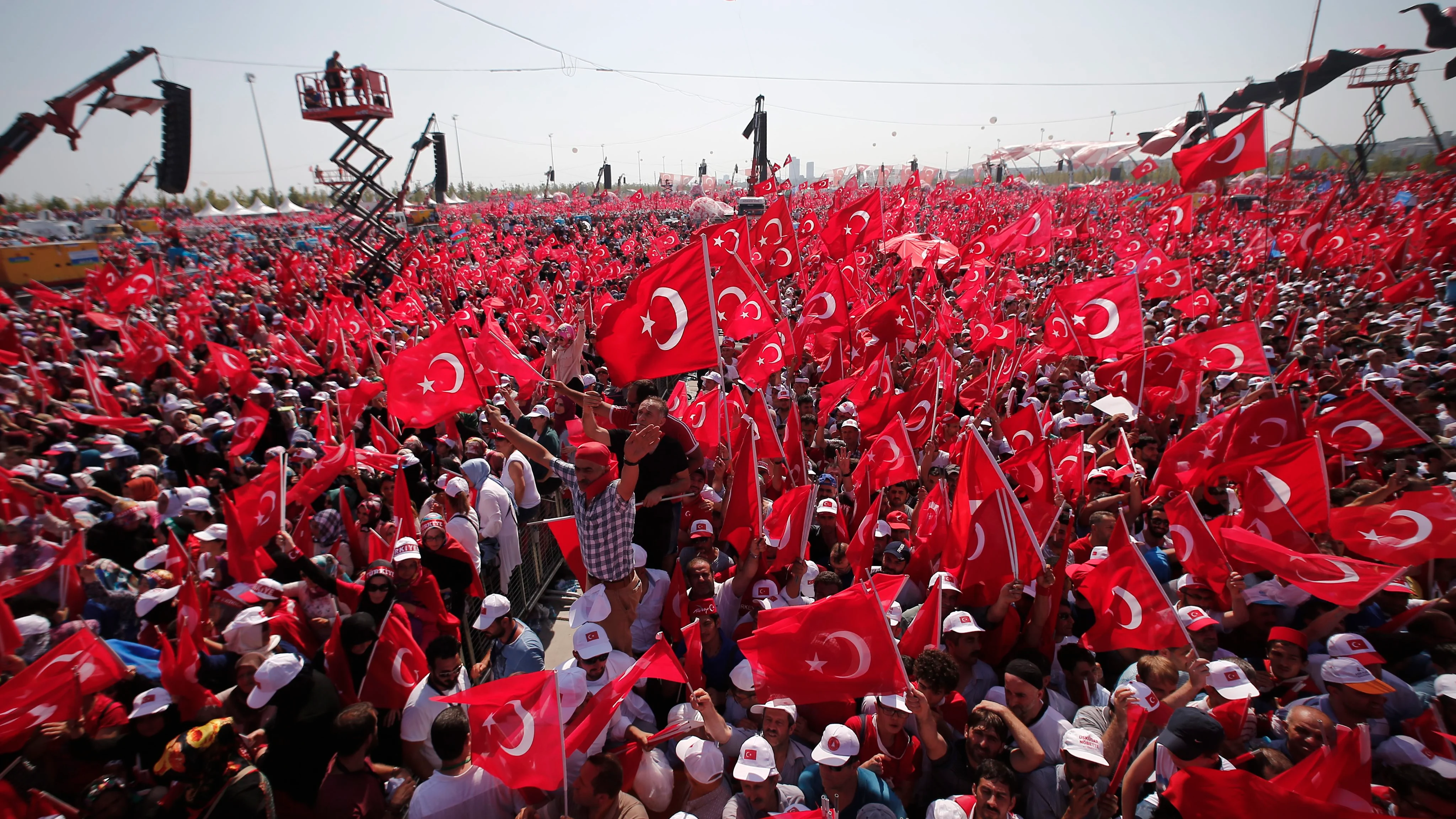 Manifestación en Estambul en apoyo a Erdogan.