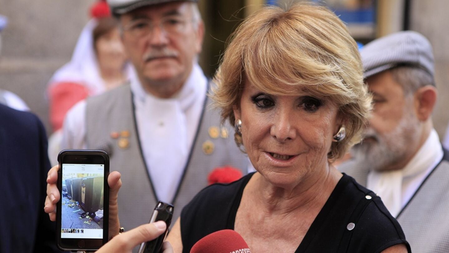 La presidenta y portavoz del grupo municipal del PP en el Ayuntamiento de Madrid, Esperanza Aguirre