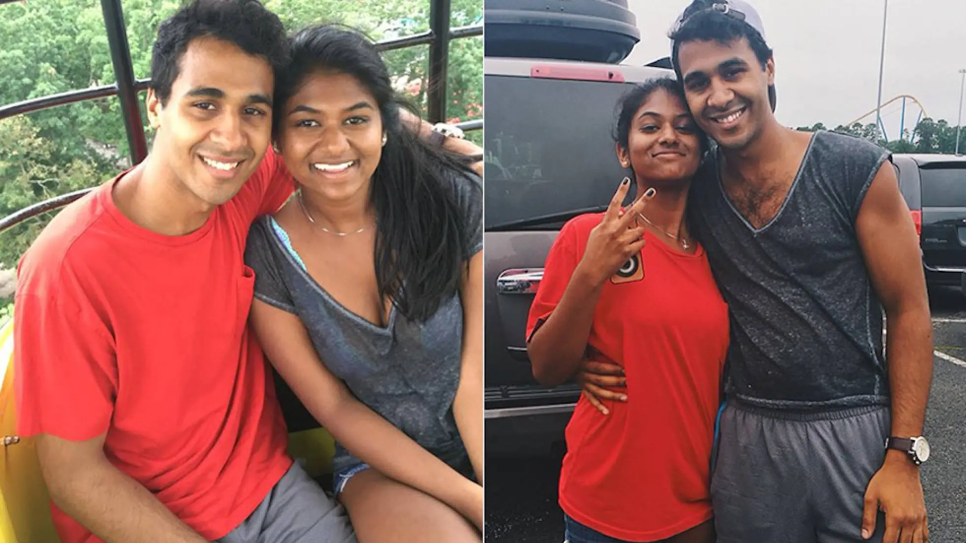 Bina Ramesh y su amigo