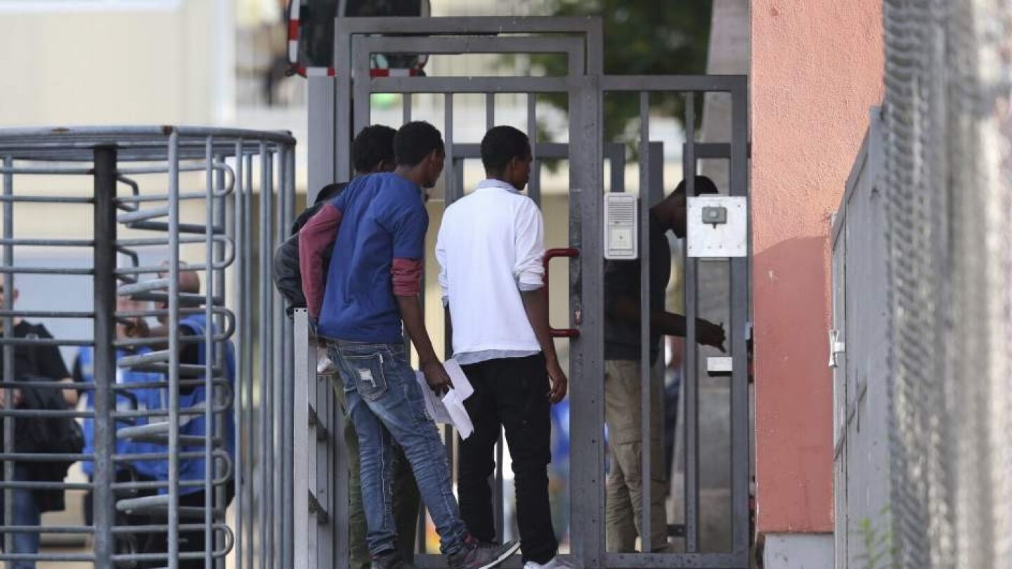 Un grupo de refugiados del centro