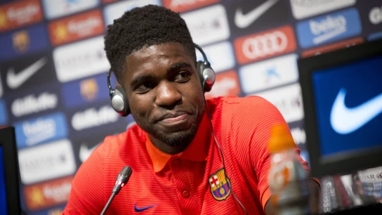 Samuel Umtiti sorprende con unas palabras en catalán Samuel Umtiti sorprende con unas palabras en catalán