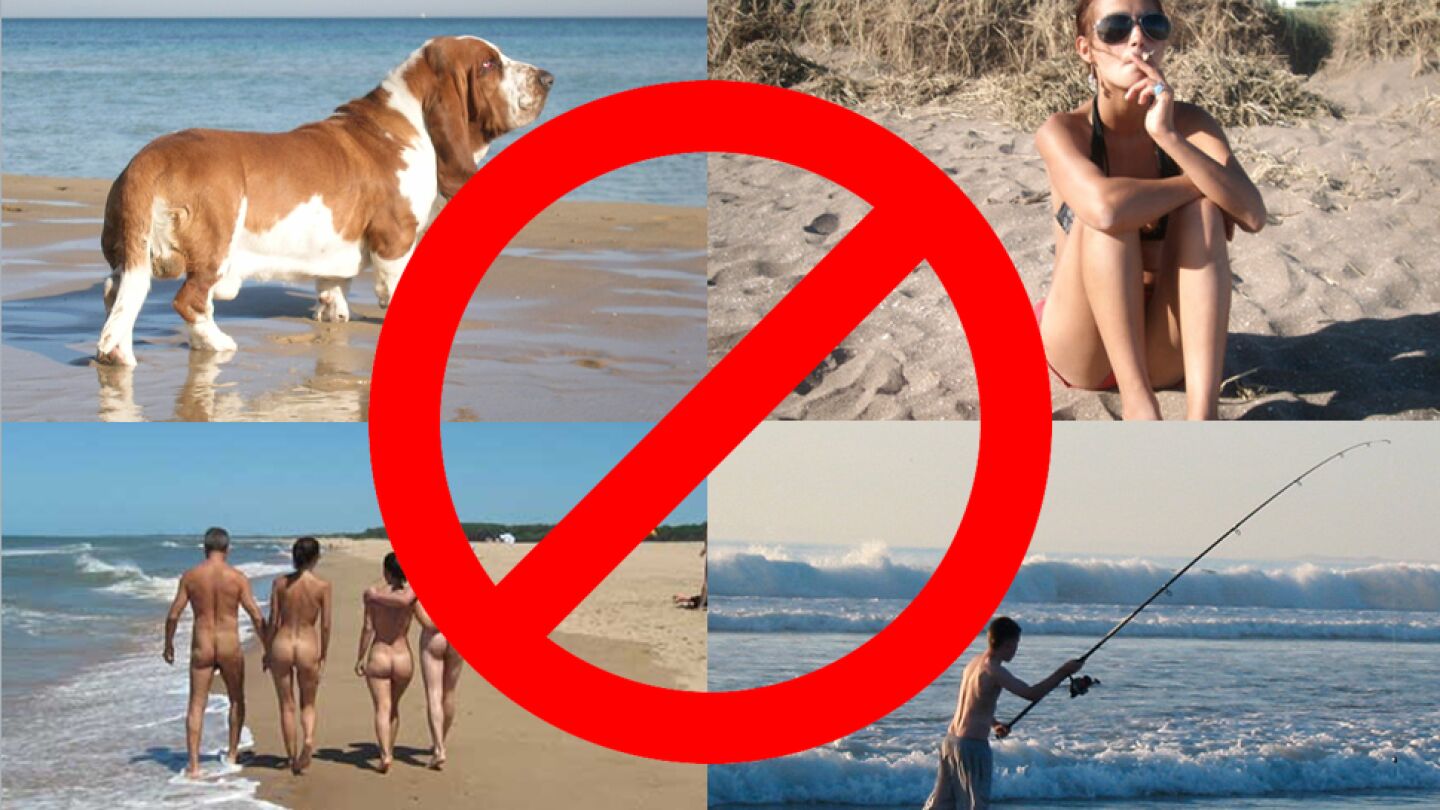 Multas en la playa