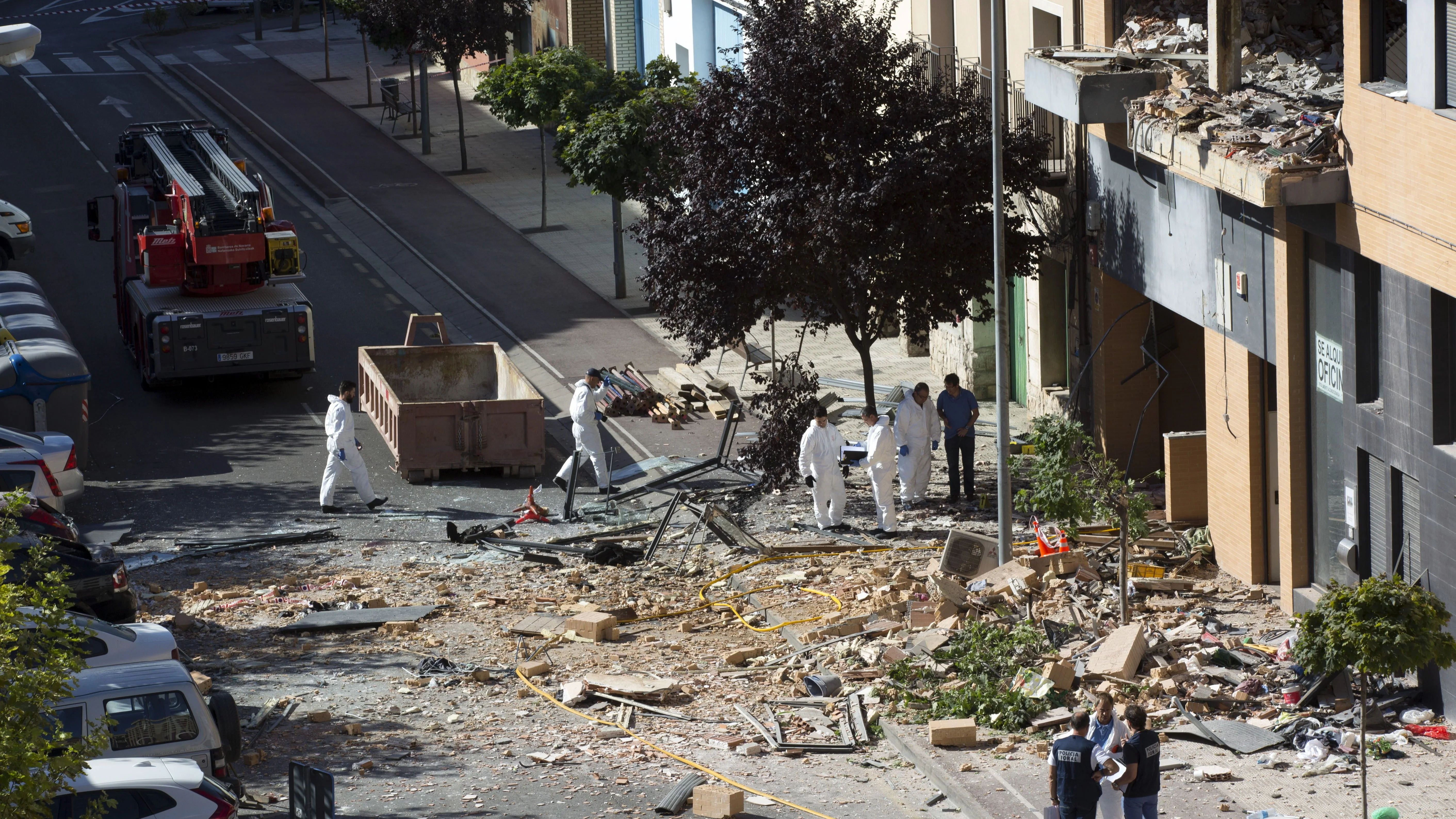 Explosión en una vivienda de Tudela Explosión en una vivienda de Tudela