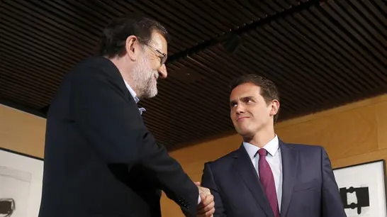 Mariano Rajoy y Albert Rivera, reunidos en el Congreso