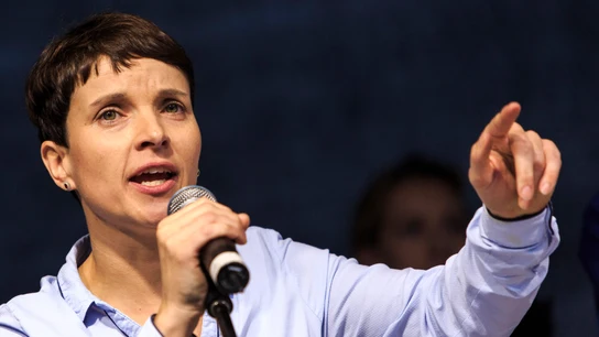 Frauke Petry, copresidenta de AfD. Frauke Petry, líder de AfD.