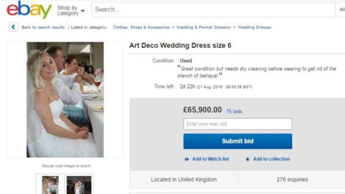 El anuncio de eBay que ha publicado Samantha 