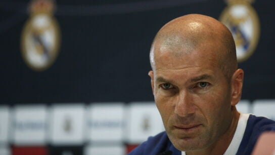 Zinedine Zidane en rueda de prensa