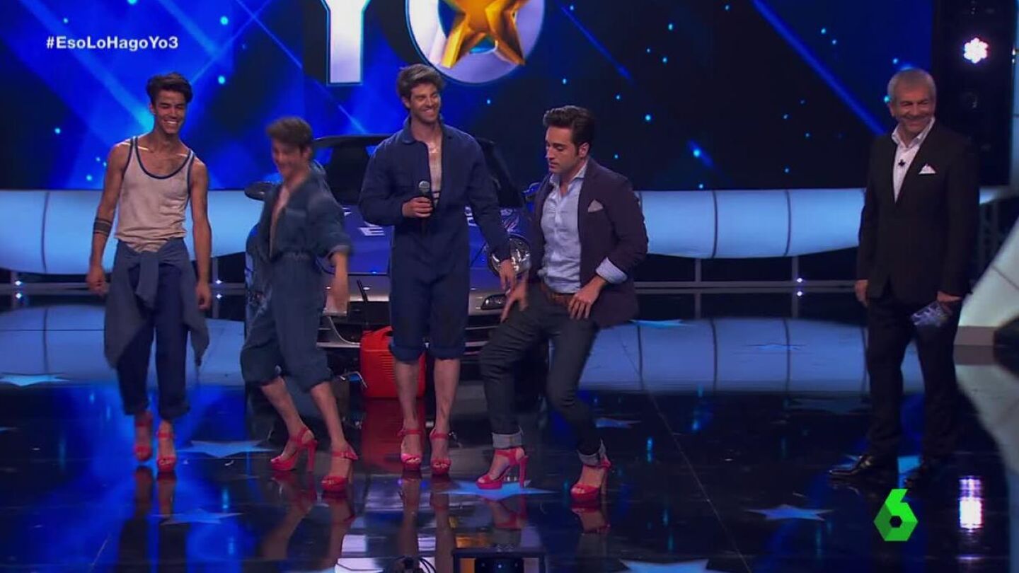 David Bustamante subido a unos tacones en Eso lo Hago Yo