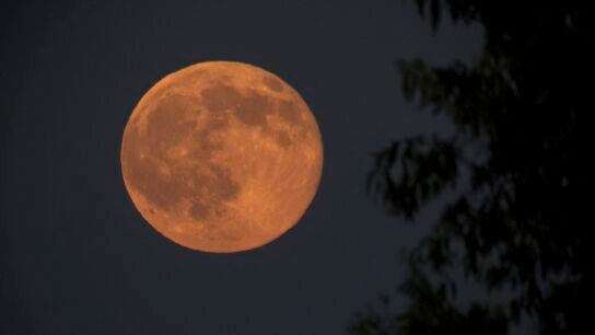 Luna con color rojizo