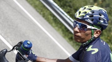 Nairo Quintana, durante la etapa de los Lagos de Covadonga