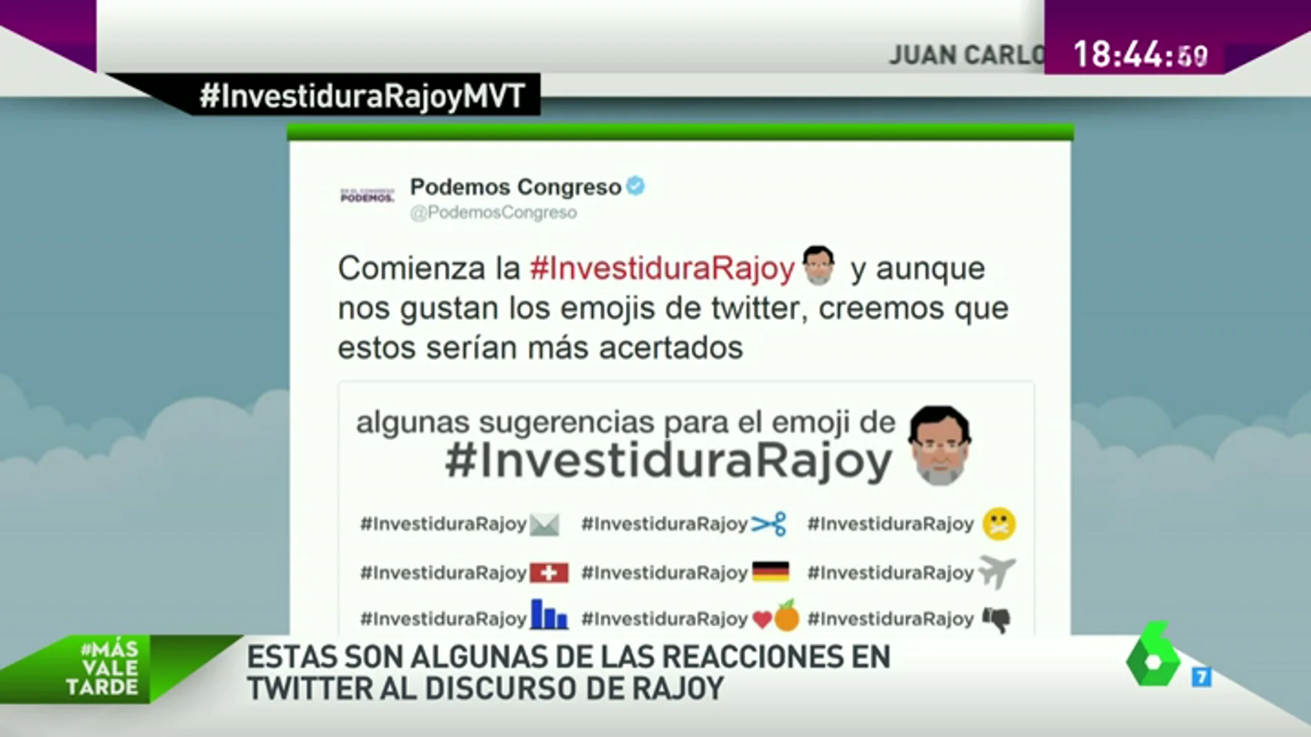 Frame 47.107992 de: De mostrar su rechazo a sacar el lado más humorístico, las mejores reacciones en redes sociales al discurso de Rajoy