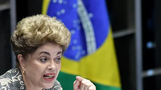 La presidenta de Brasil Dilma Rousseff durante el proceso en el Senado La presidenta de Brasil Dilma Rousseff durante el proceso en el Senado