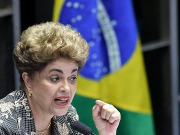 La presidenta de Brasil Dilma Rousseff durante el proceso en el Senado La presidenta de Brasil Dilma Rousseff durante el proceso en el Senado