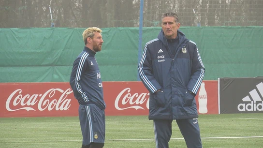 Messi, en el entrenamiento con la Albiceleste Messi, en el entrenamiento con la Albiceleste