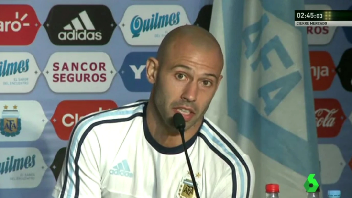 Mascherano, en una concentración de la Selección Argentina Mascherano, en una concentración de la Selección Argentina