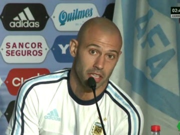Mascherano, en una concentración de la Selección Argentina Mascherano, en una concentración de la Selección Argentina
