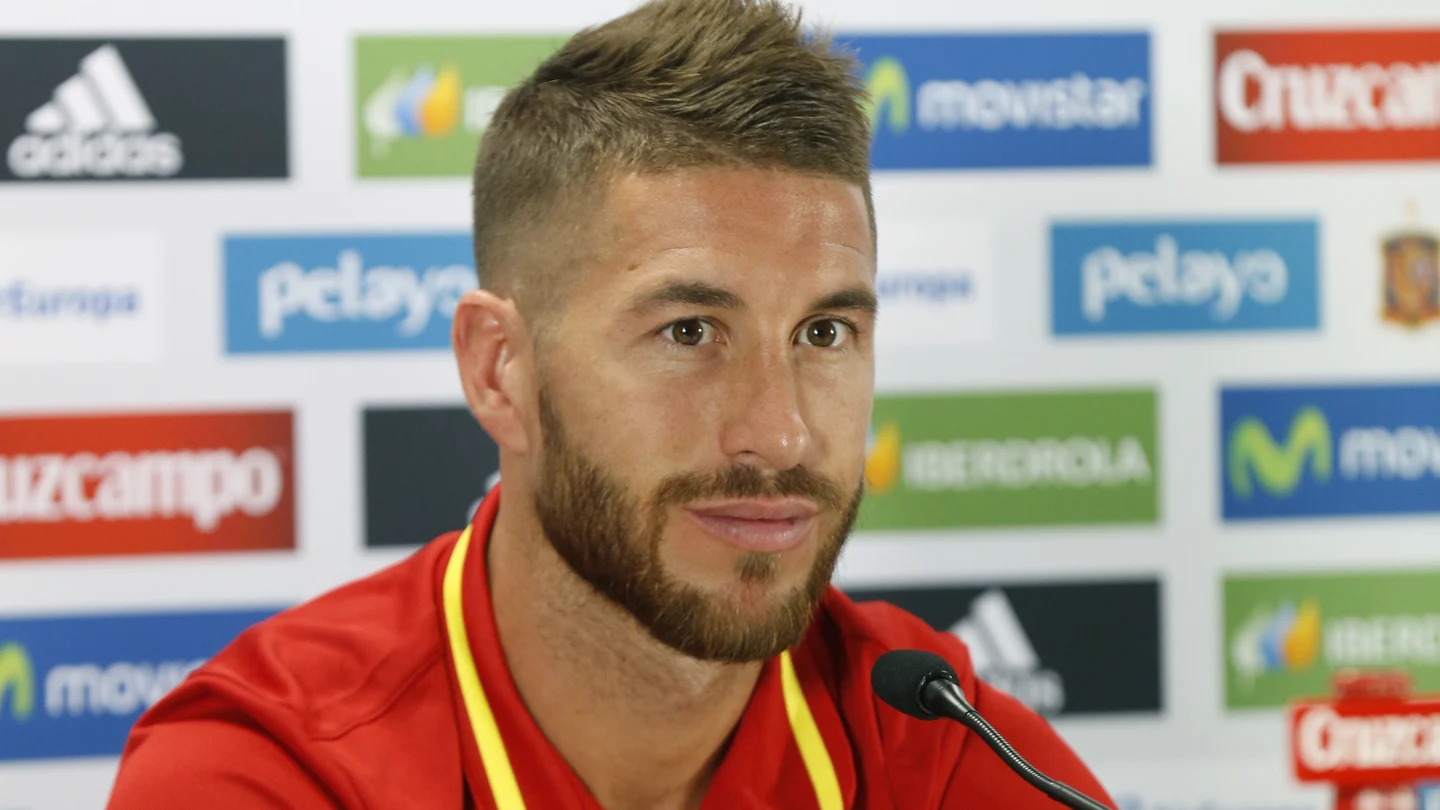 Sergio Ramos, durante la rueda de prensa Sergio Ramos, durante la rueda de prensa