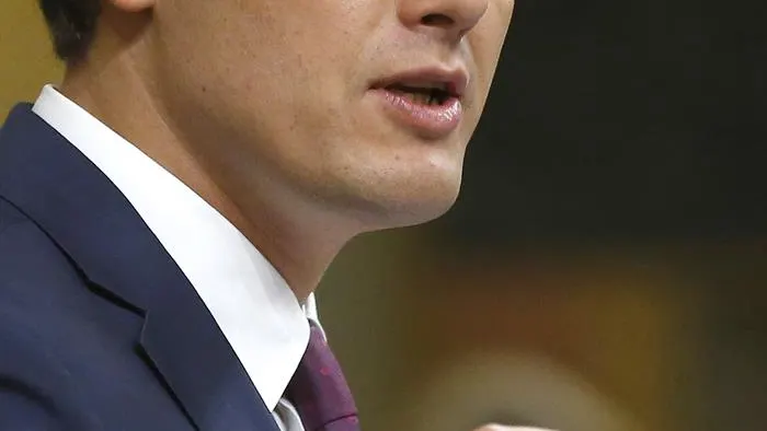 Albert Rivera, durante su intervención en la segunda sesión del debate de investidura Albert Rivera, durante su intervención en la segunda sesión del debate de investidura