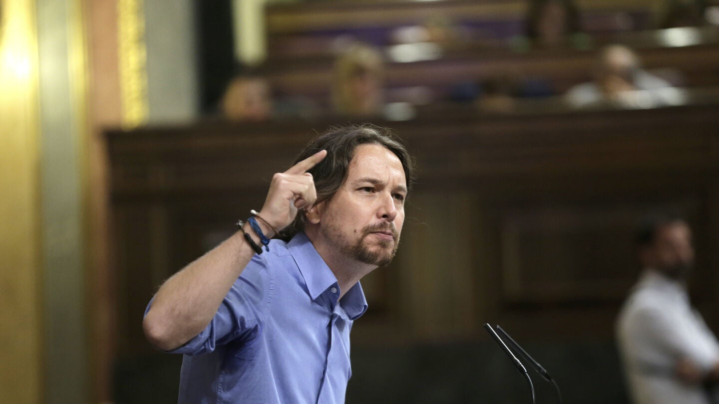 Pablo Iglesias, en la sesi&oacute;n de investidura de Rajoy