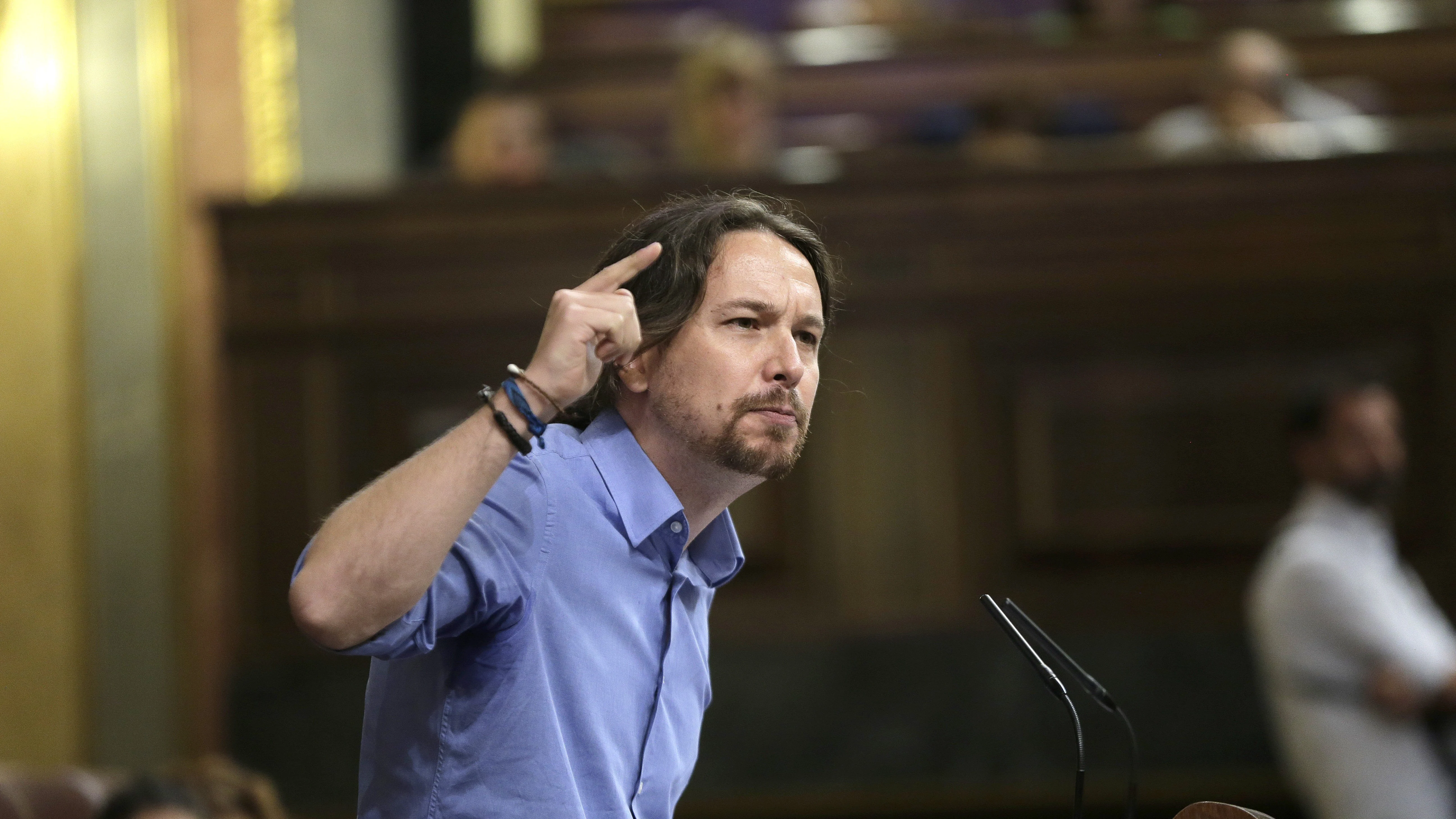 Pablo Iglesias, en la sesión de investidura de Rajoy