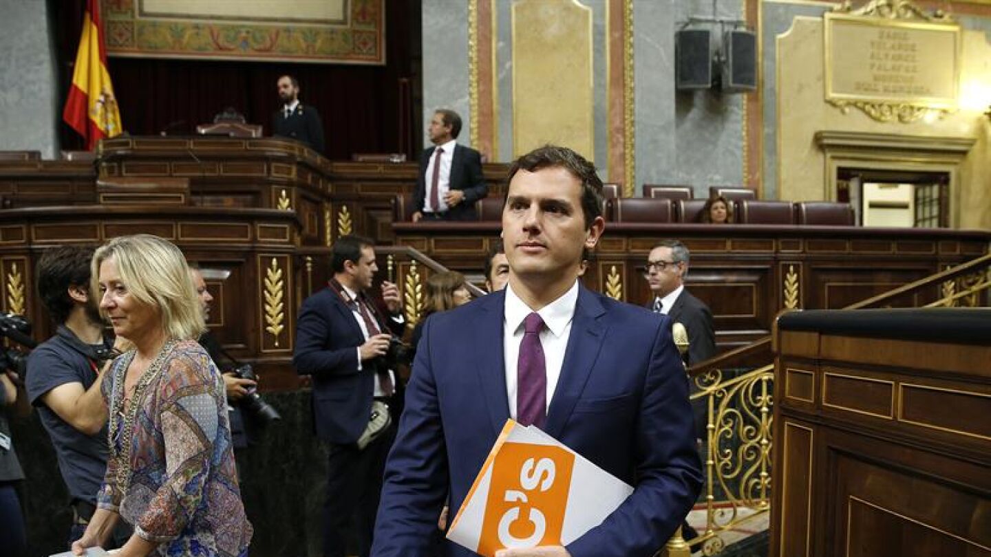 Albert Rivera llega al Congreso de los Diputados