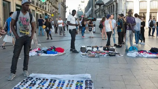 Manteros en Madrid