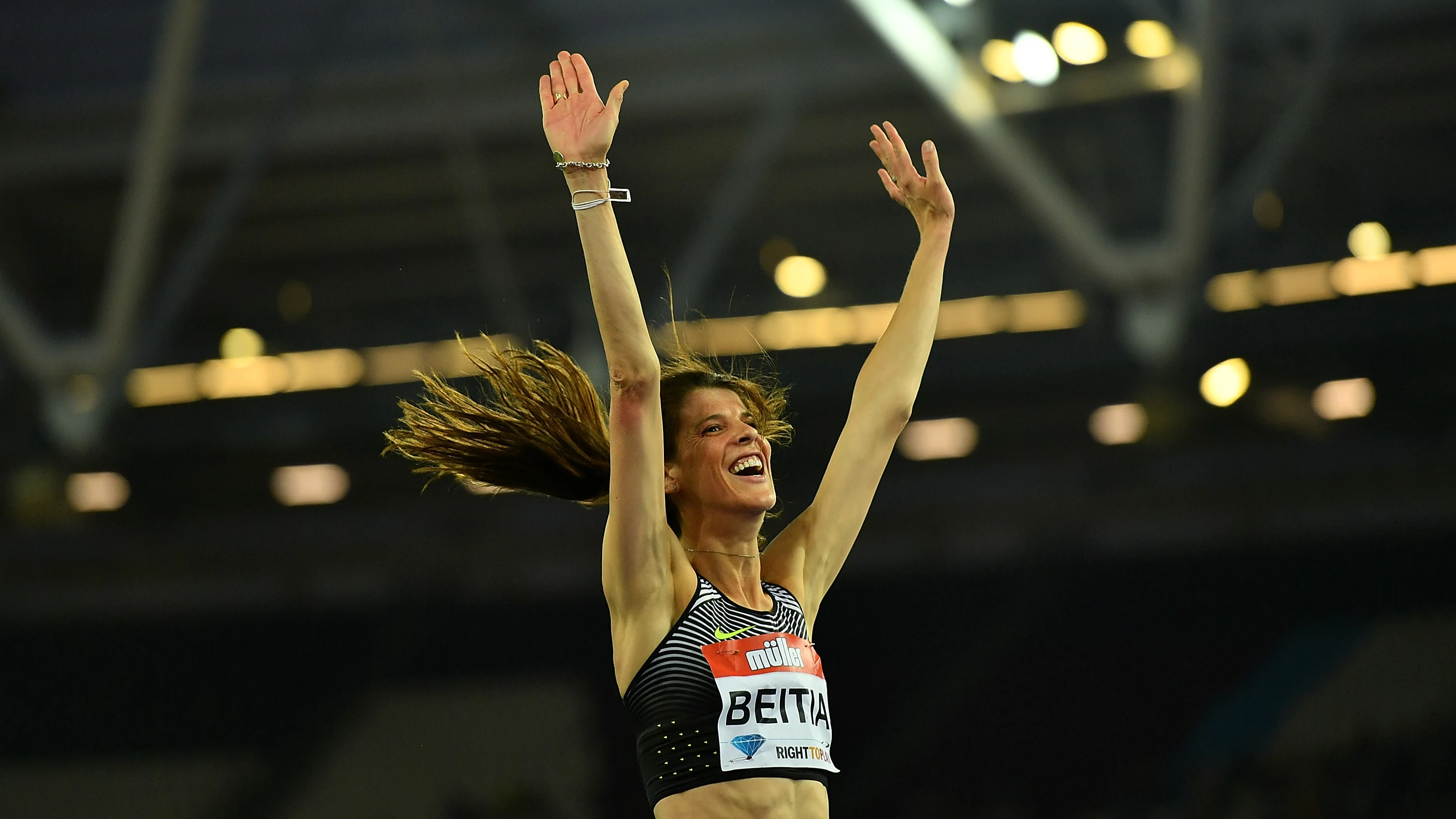 Ruth Beitia, durante la Diamond League