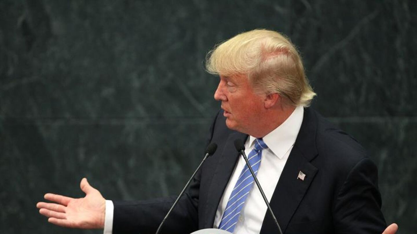 El candidato republicano a la presidencia de Estados Unidos, Donald Trump