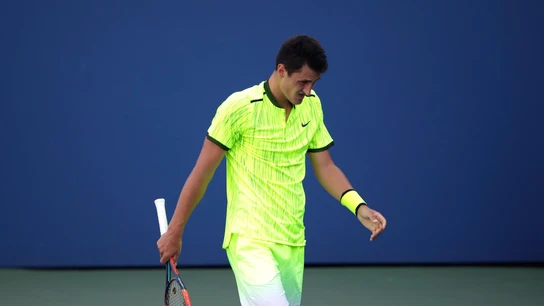 Bernard Tomic explota contra un aficionado en el US Open. Bernard Tomic explota contra un aficionado en el US Open.