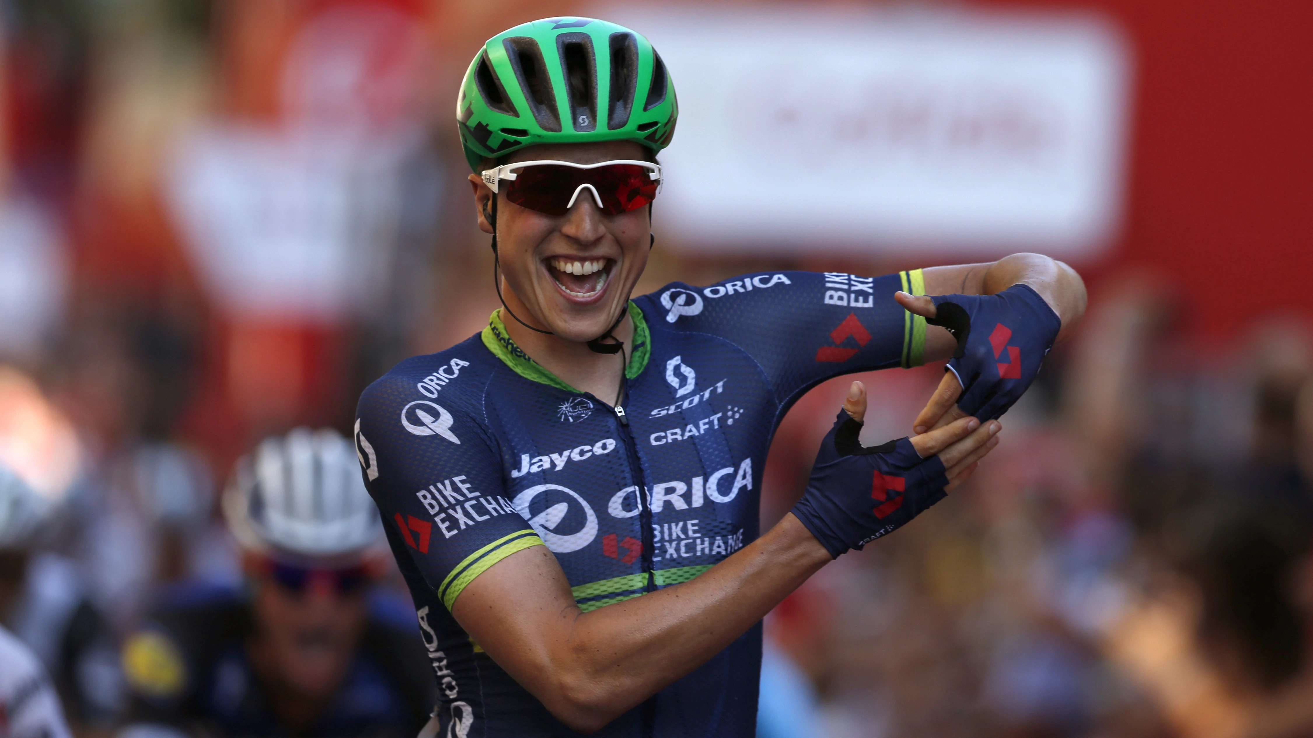 Keukeleire celebra su victoria en la etapa de la Vuelta